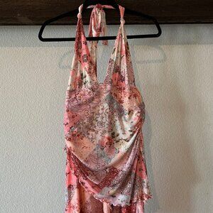 Shein Patterned Halter Top Dress